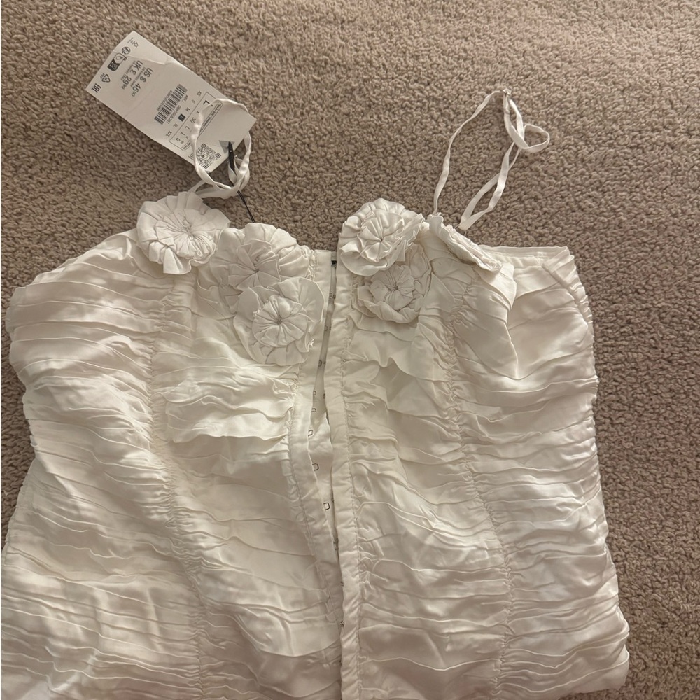 Zara White Floral Camisole